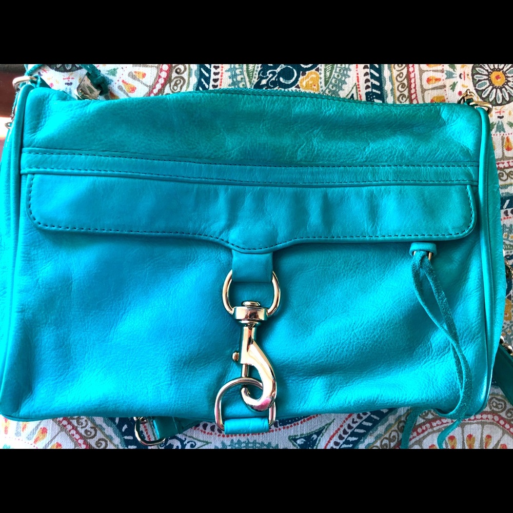 Turquoise Rebecca minkoff crossbody bag